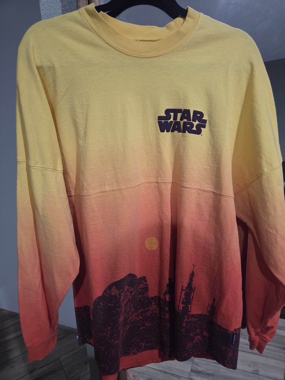 Star Wars Ombre Yellow to Orange Graphic Sweatshirt